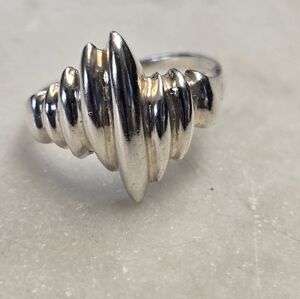 Vintage Sterling Silver Wave Ring, Size 7